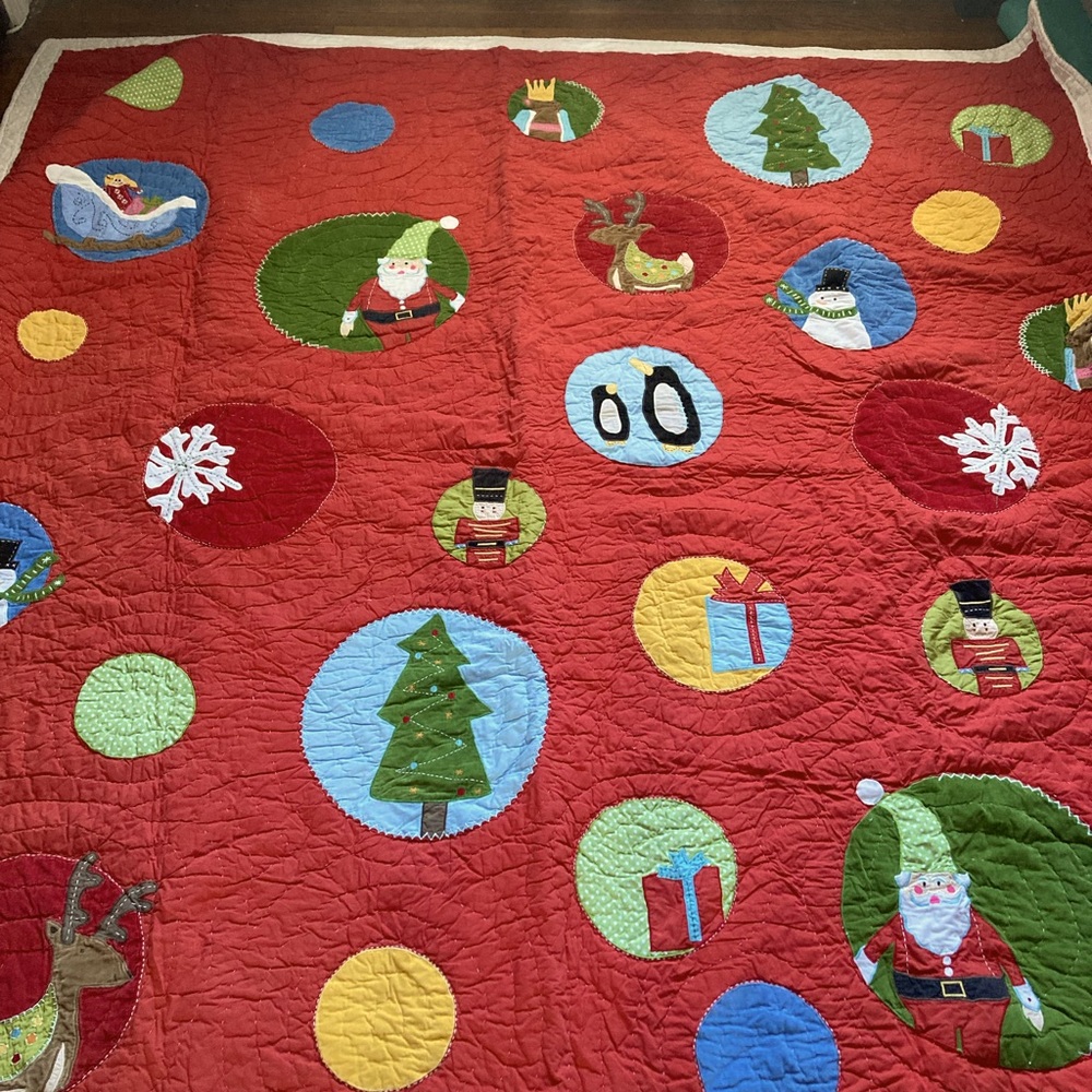 Pottery Barn Kids Christmas Quilt Full/Queen